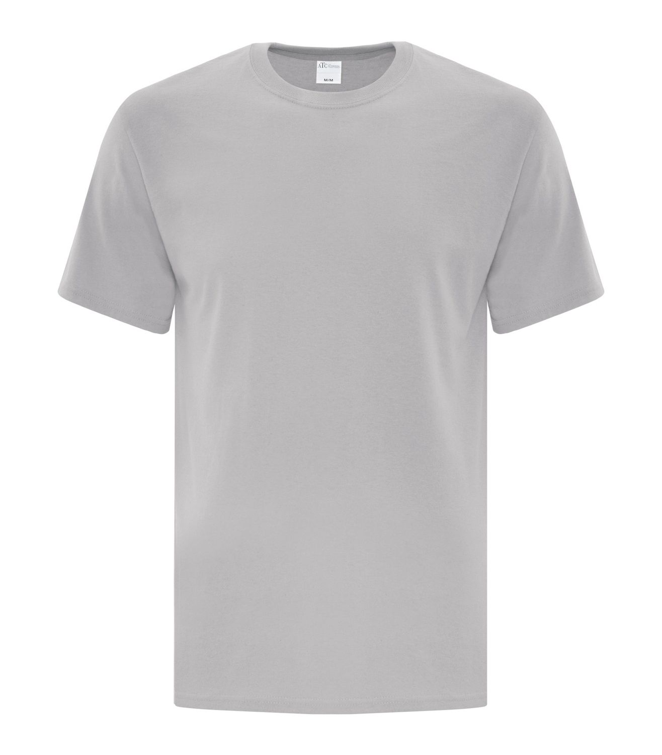 T-shirt ATC™ ATC1000 100% coton, Couleur: Argent, Taille: S