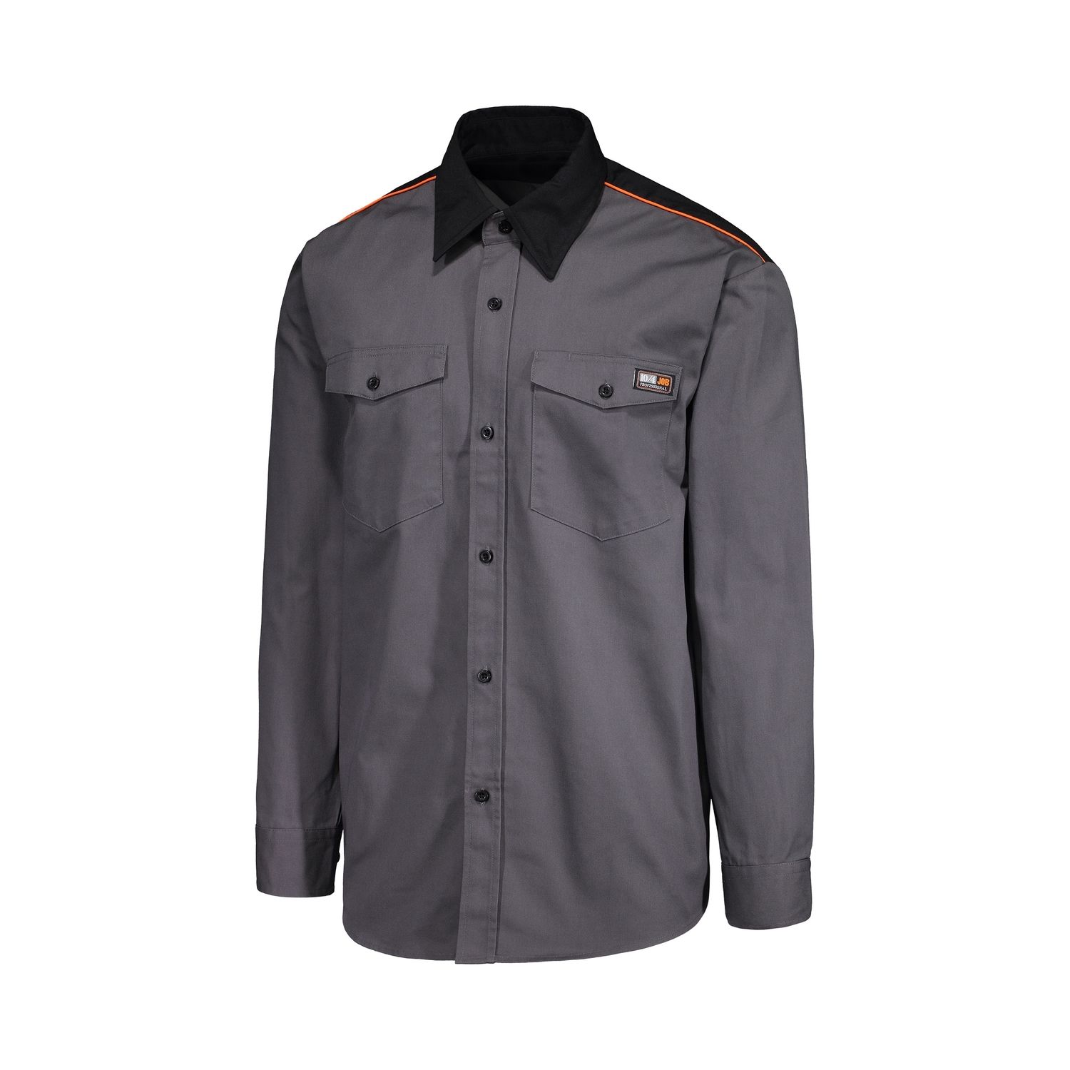 ***Chemise de travail 10/4 Job 25750 pour homme, Couleur: Gris, Grandeur: S