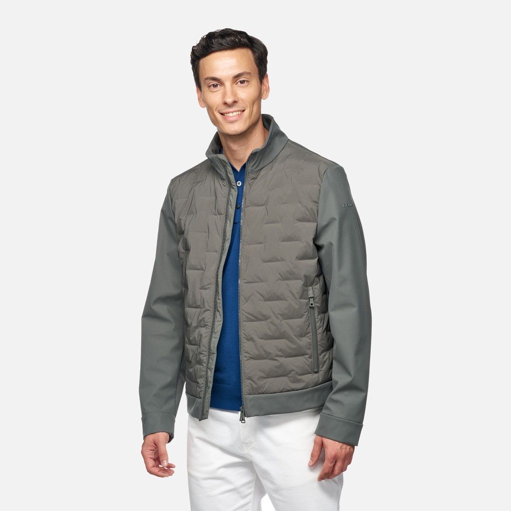 Veste Geox SAPIENZA MAN Light climbing ivy/Rabbit Veste légère