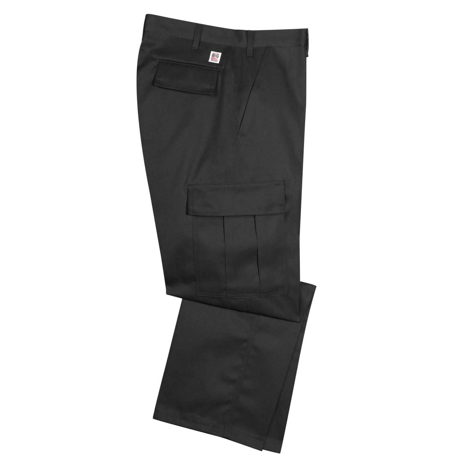 PANTALON BIG BILL 3239 CARGO TWILL, Couleur: Noir, Longueur: 30, Taille: 30