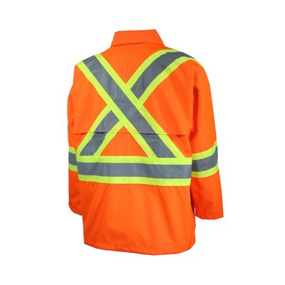 Manteau imperméable 10/4 Job 87R991OR à haute visibilité 600 deniers