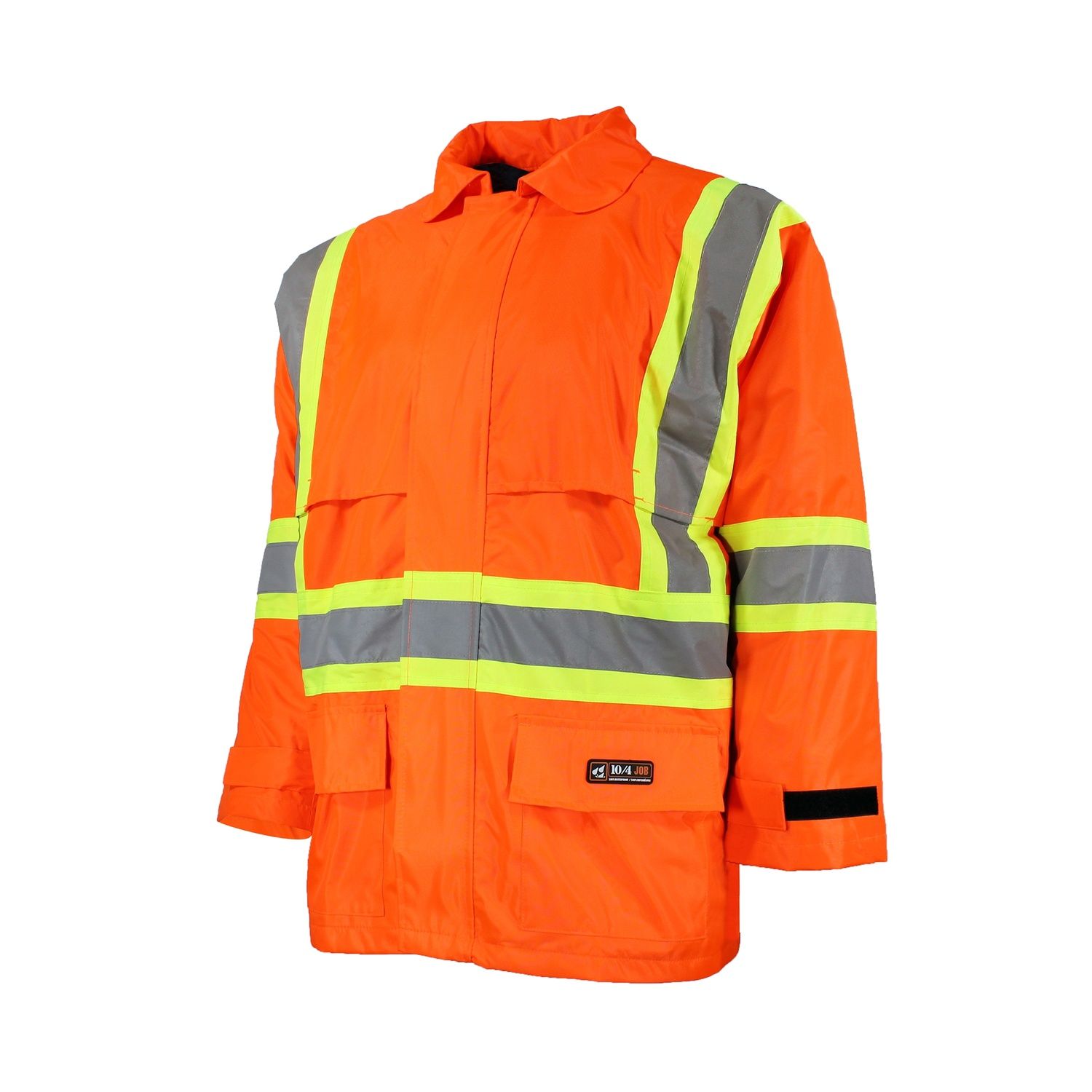 Manteau imperméable 10/4 Job 87R991OR à haute visibilité 600 deniers, Couleur: Orange, Taille: XS