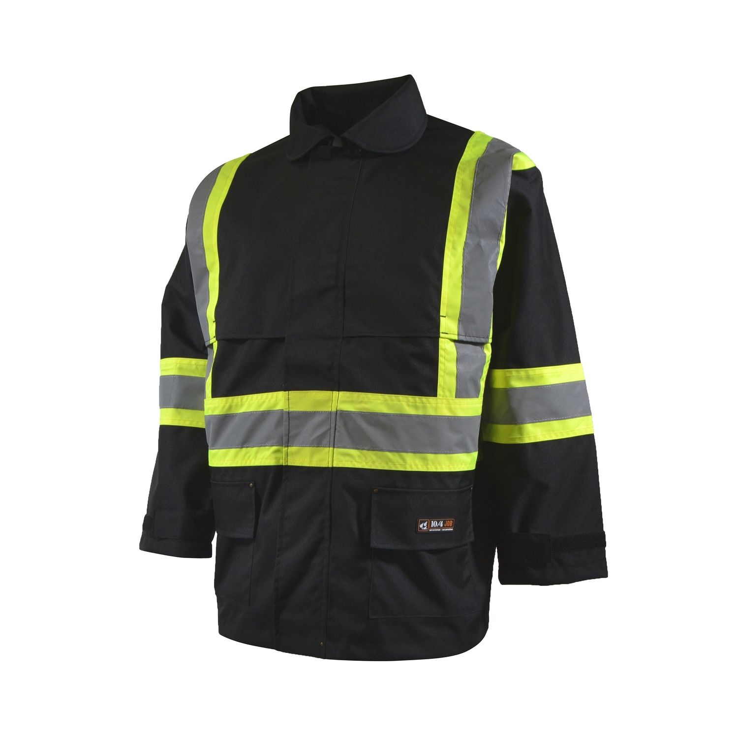 Manteau imperméable 10/4 Job 87R991REF à haute visibilité 600 deniers, Couleur: Noir, Taille: S