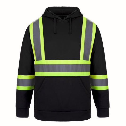 HOODIE CX2 CAPUCHON L01375 BANDE RÉFLÉCHISSANTE, Couleur: Noir, Taille: S