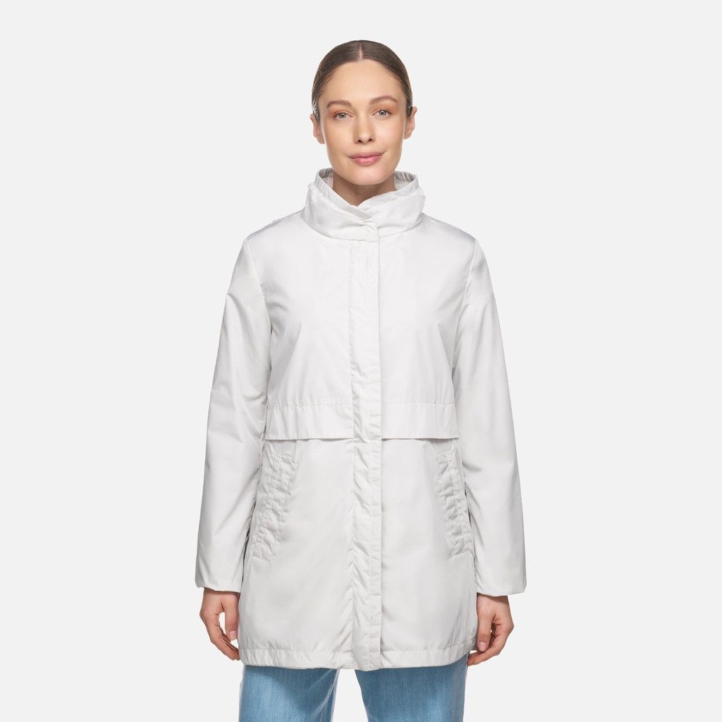 Manteau Geox GENZIANA WOMAN Midsaison, Couleur: Beige Clair, Taille: 4