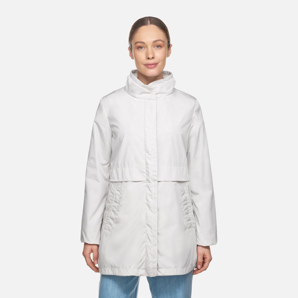 *Liquidation* Manteau Geox GENZIANA WOMAN Midsaison, Couleur: Beige Clair, Taille: 4