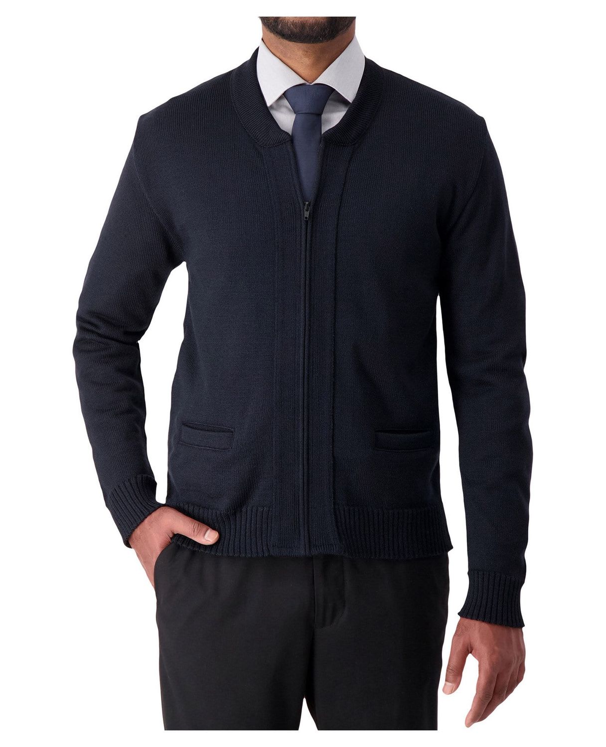 Cardigan COBMEX® 4010 100% acrylique Durapil™, Couleur: Marine, Taille: S