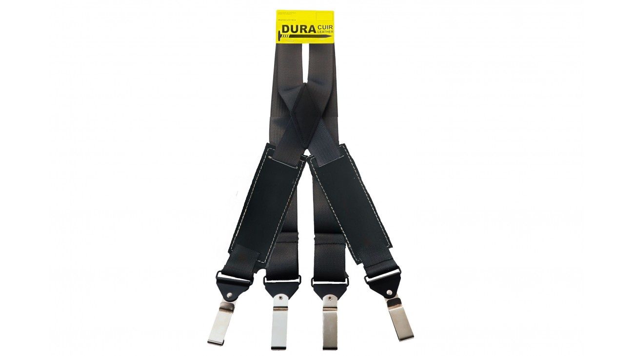 BRETELLE DURA CUIR DC751 NYLON  ATTACHE MÉTAL 2 POUCES, Couleur: Noir