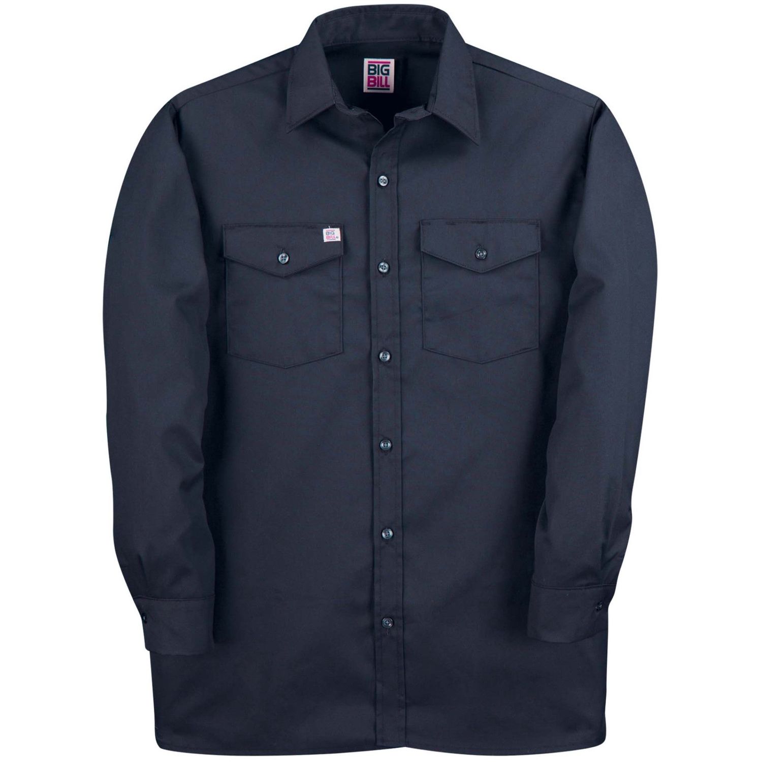 Chemise Big Bill 147 boutons manche longue Polyester cotton, Couleur: Marine, Grandeur: S, Longueur: REG