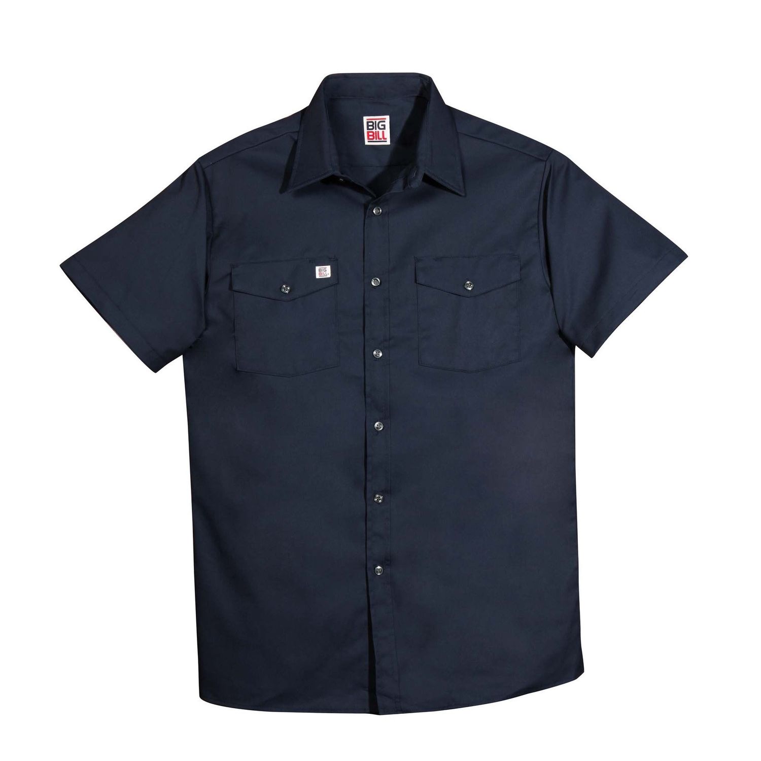 CHEMISE BIG BILL 137 M/C BOUTONS, Couleur: MARINE, Grandeur: S, Longueur: REG