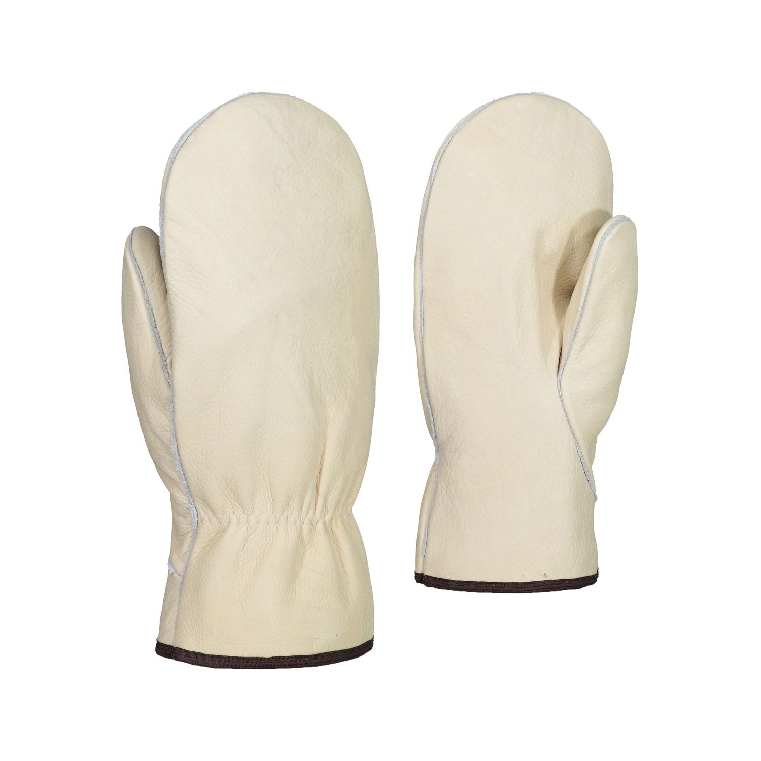 Mitaine courte 10/4 Job 44502 pas doublé cuir vache, Couleur: GRIS, Grandeur: L