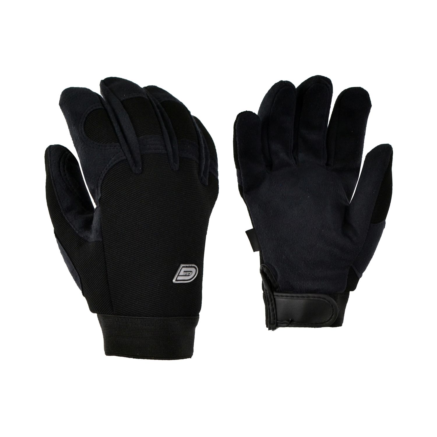Gants 10/4 Job 24801D doublé en flanelle et membrane Thinsulate, Couleur: NOIR, Grandeur: M