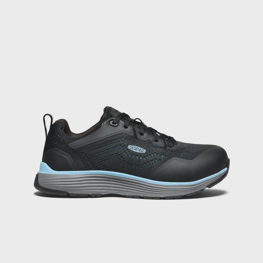 Chaussures de travail KEEN 1030653 CSA Sparta 2 respirantes pour femme, Couleur: Noir et bleu, Grandeur: 5.5