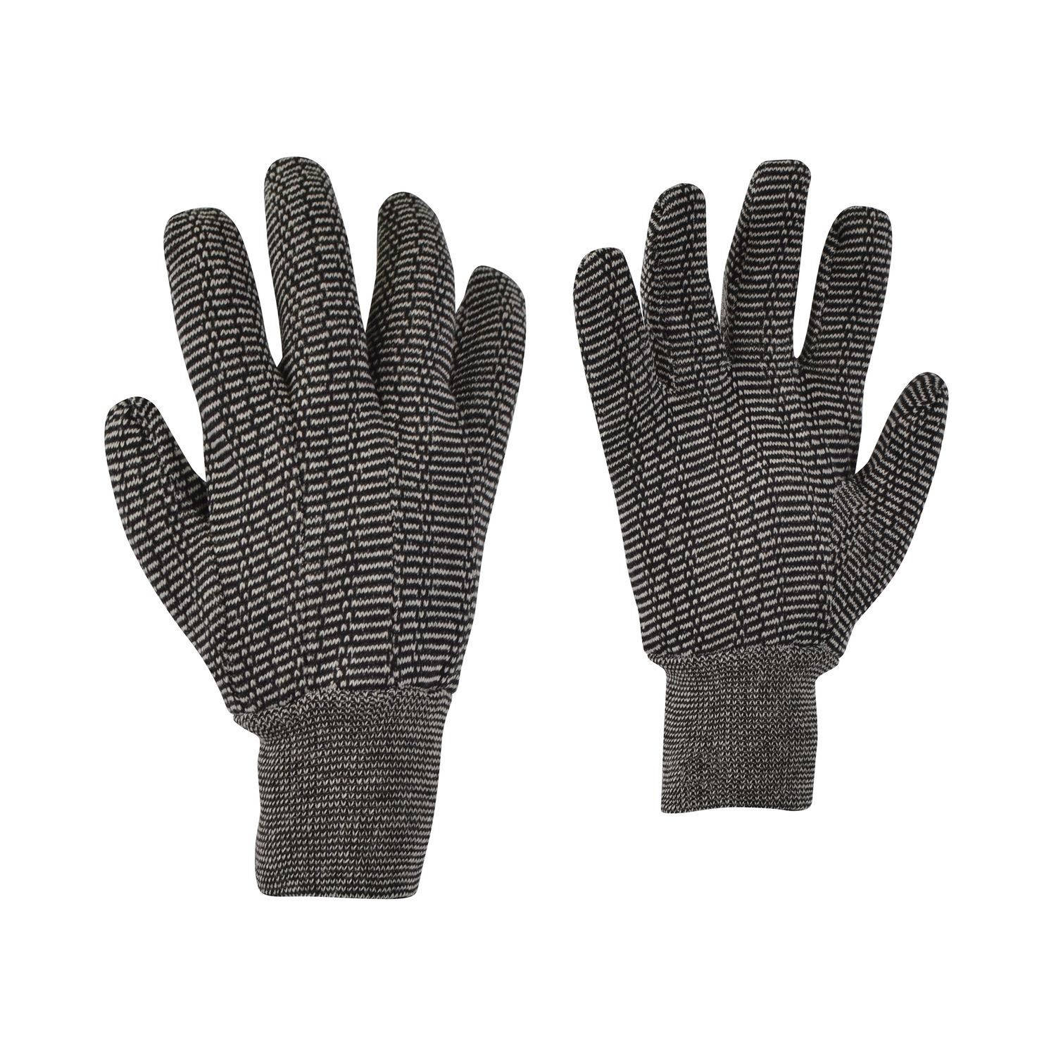 Gants 10/4 Job 20190 jersey poignet élastique, Couleur: GRIS/ NOIR, Grandeur: UNIQUE