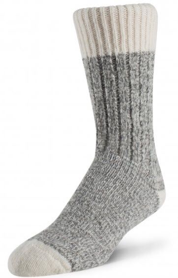 Bas Duray T165 Polypropylène 28% et laine 65%, Couleur: GRIS BLANC, Taille: L