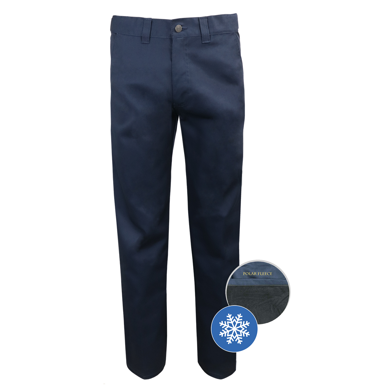 Pantalon de travail doublé GATTSWORKWEAR 787 Tissu twill 7,5 oz 65% polyester 35% coton doublé de polar, Couleur: Marine, Grandeur: 28, Longueur: 32