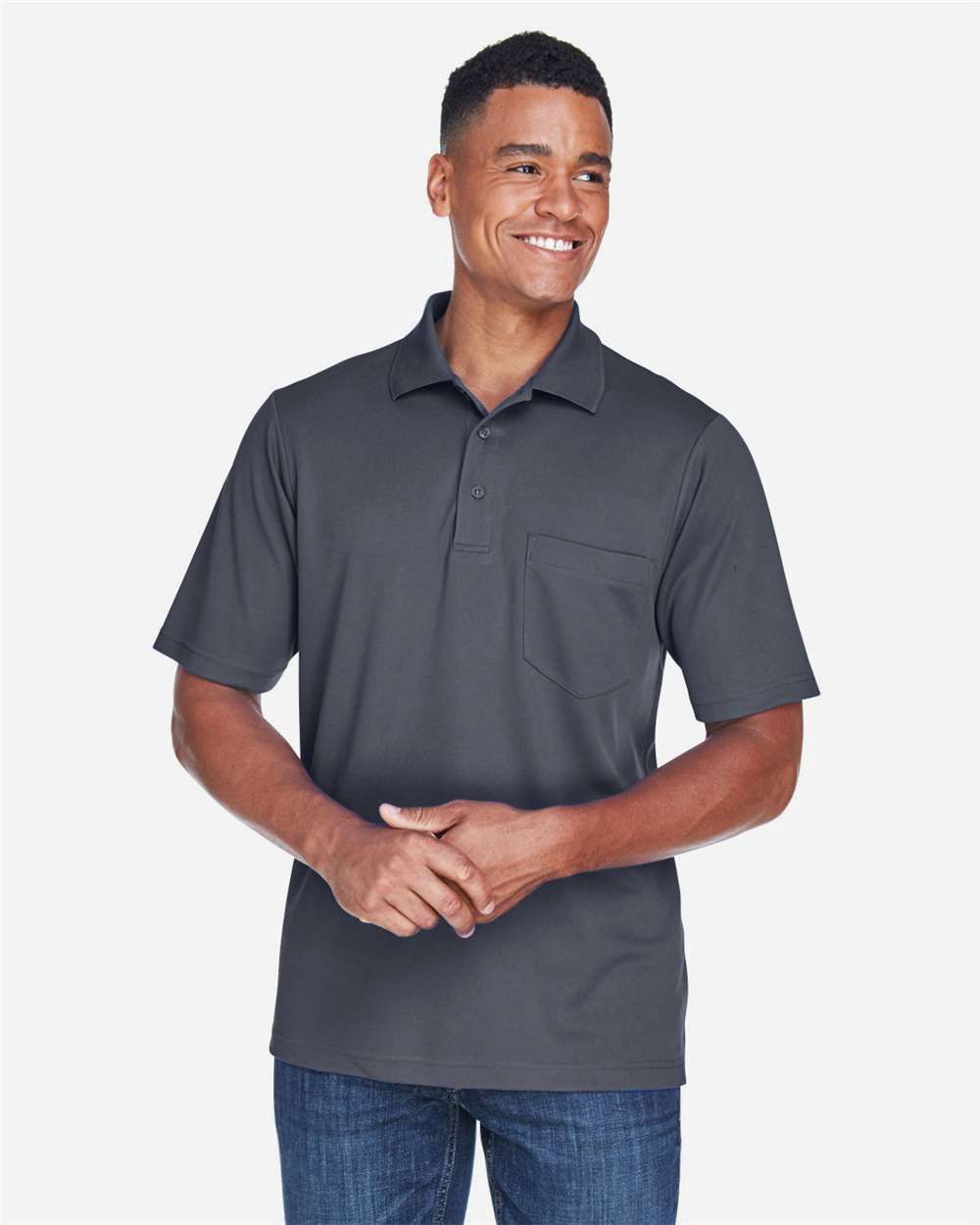 POLO PIQUÉ PERFORMANCE 88181PCAUCA  POUR HOMME, Couleur: Charbon, Grandeur: S