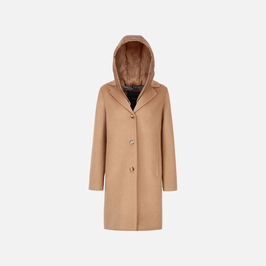 Manteau Geox W5615DT3276F6235 Longue veste, Couleur: BEIGE, Grandeur: 4