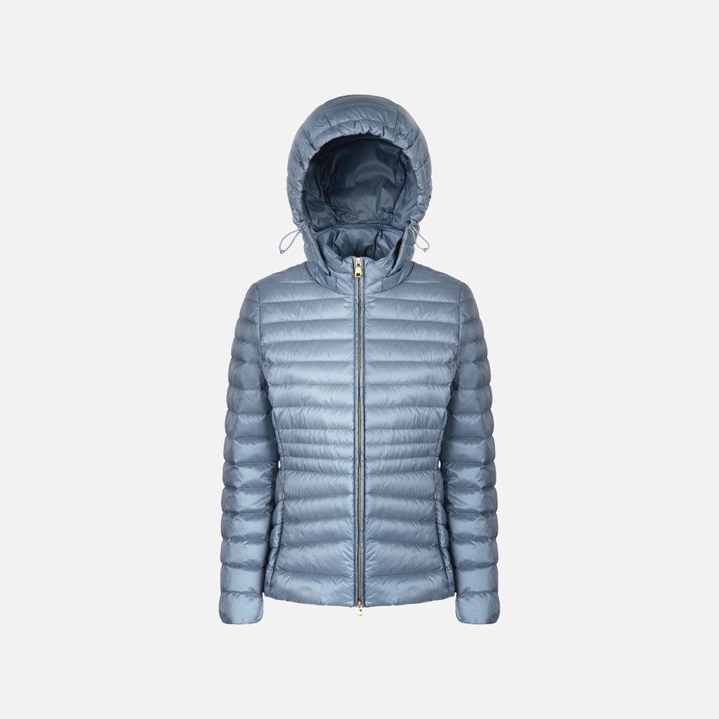 Veste Geox JAYSEN WOMAN Short down jacket, Couleur: Denim, Grandeur: 6