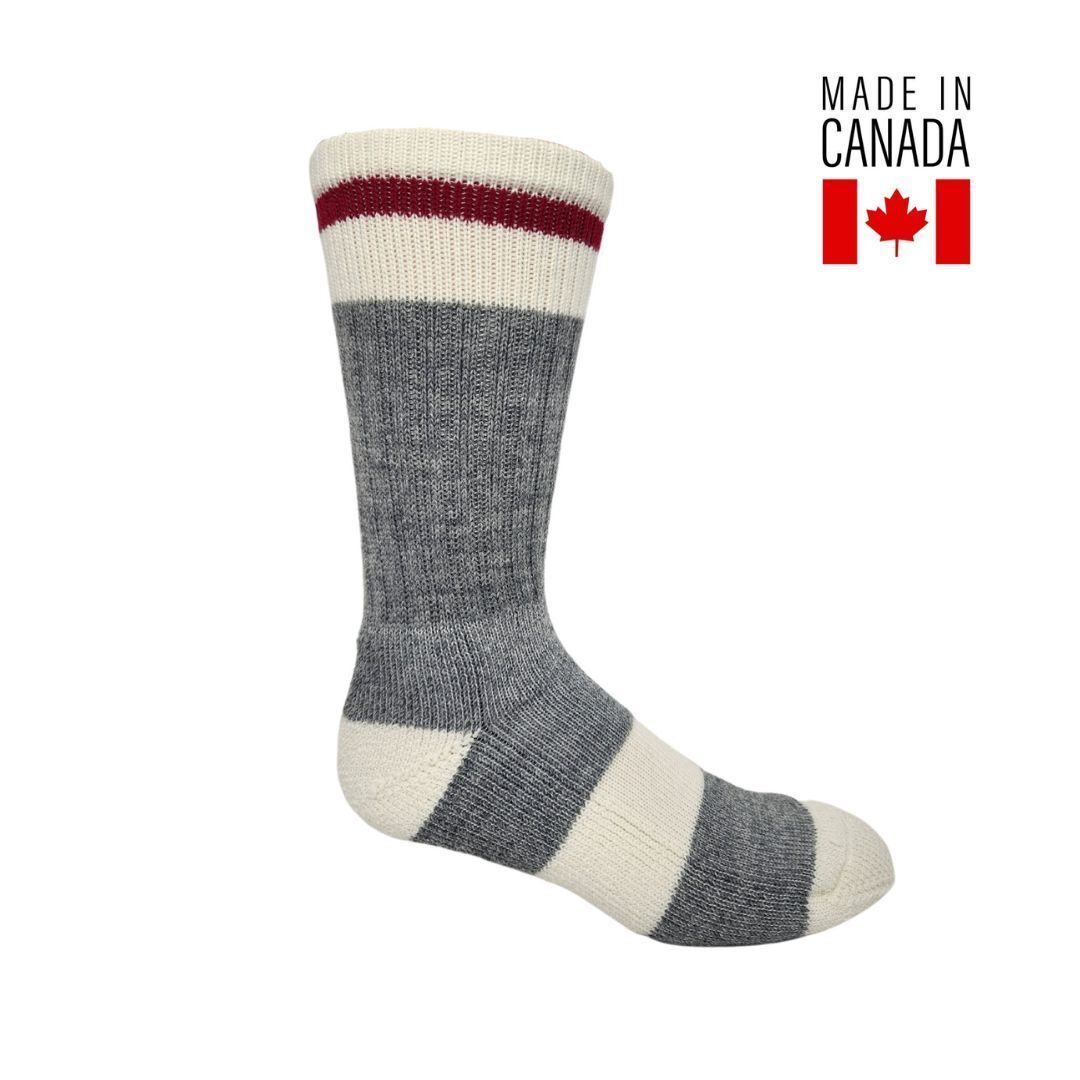 Bas J.B. Fields 8414 50% laine, 25% acrylique, 25% nylon, Couleur: Gris/Rouge(10), Grandeur: L