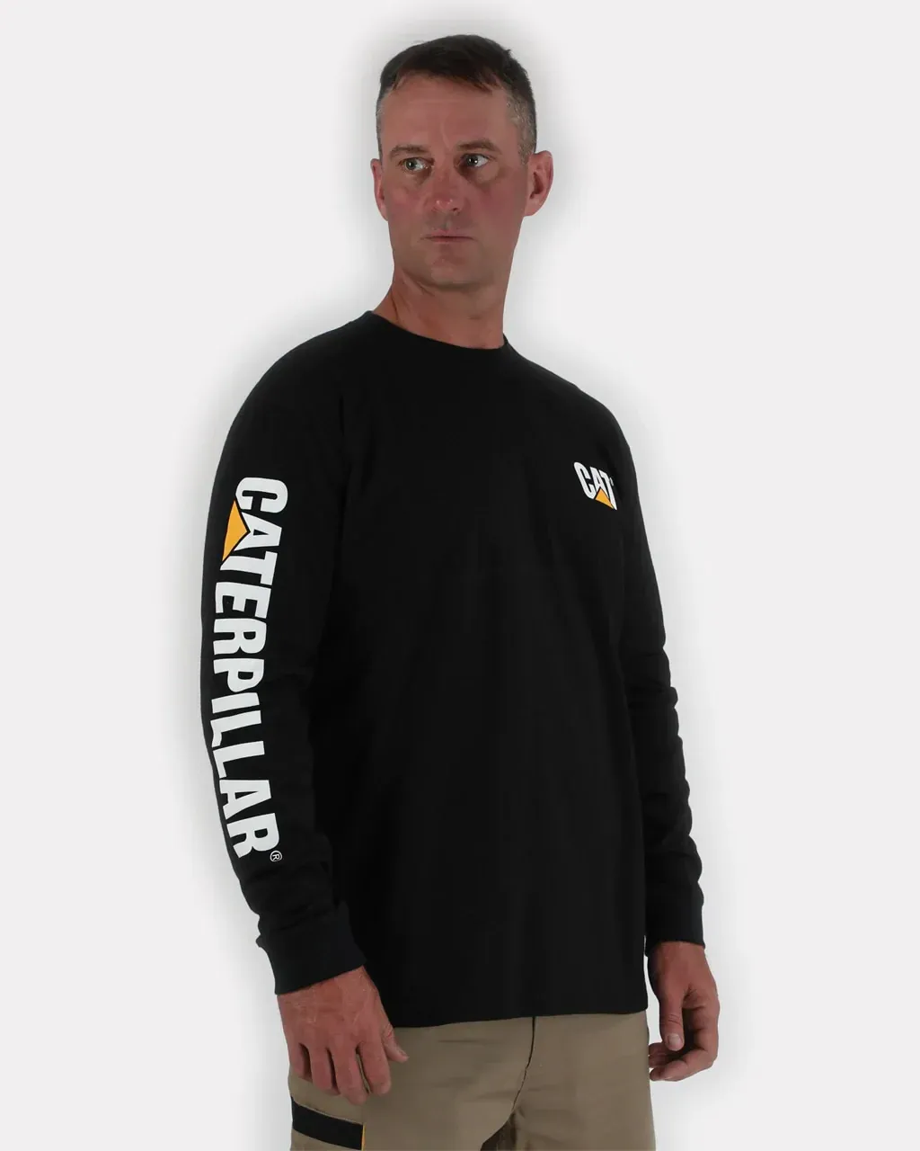 Chandail Caterpillar CAT1510034 Manches longues trademark banner, Couleur: NOIR(016), Grandeur: S