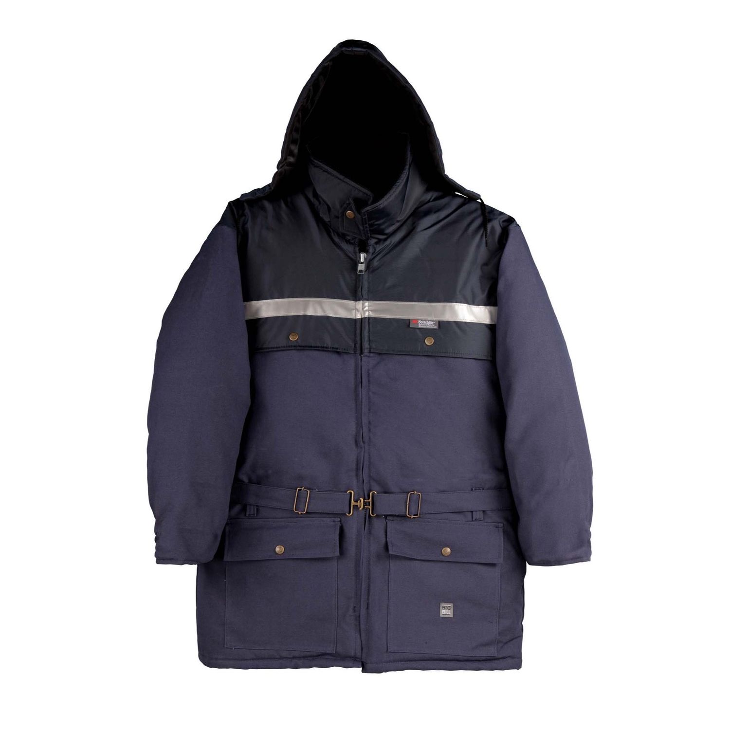 Parka Big Bill 314 Avec Bandes Réfléchissantes, Couleur: MARINE, Grandeur: S