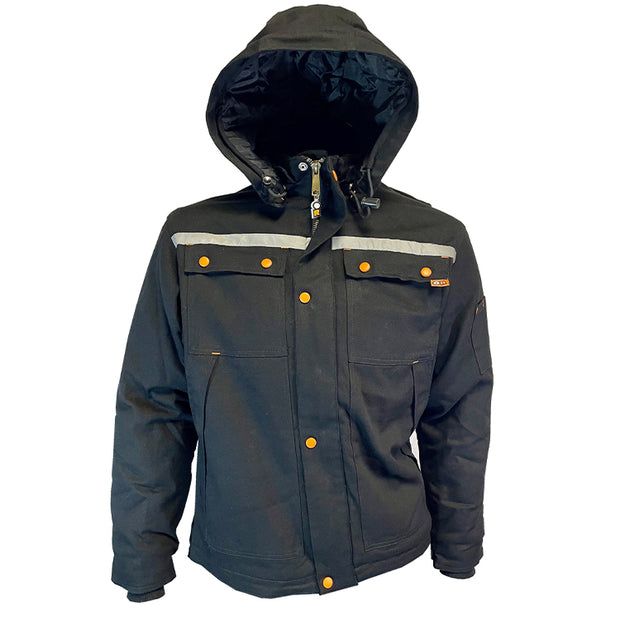 Jacket IGLOO doublé sherpa extensible canvas, Couleur: Noir, Grandeur: S