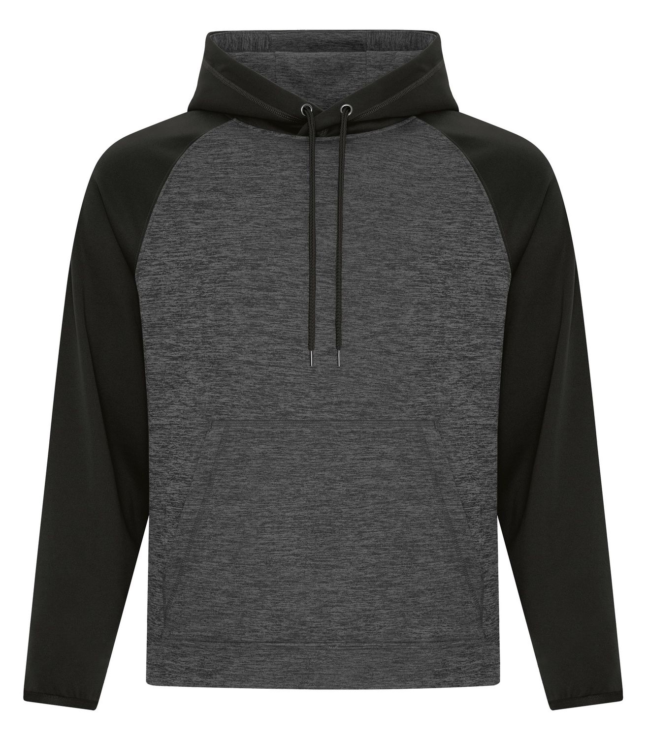 Hoodie ATC™ F2047 Fleece Heather Dynamique à deux tons, Couleur: Noir, Grandeur: S