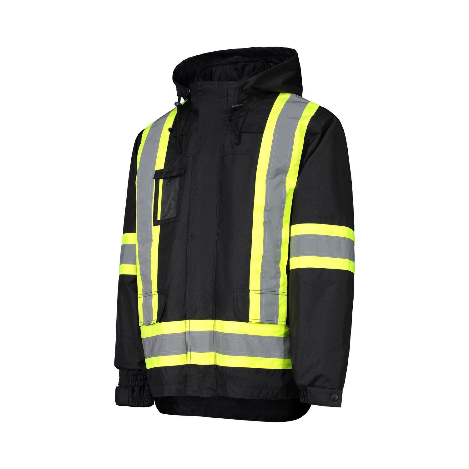 Manteau 10/4 Job 896501REF 5 en 1 avec bande réfléchissante, Couleur: NOIR, Grandeur: S