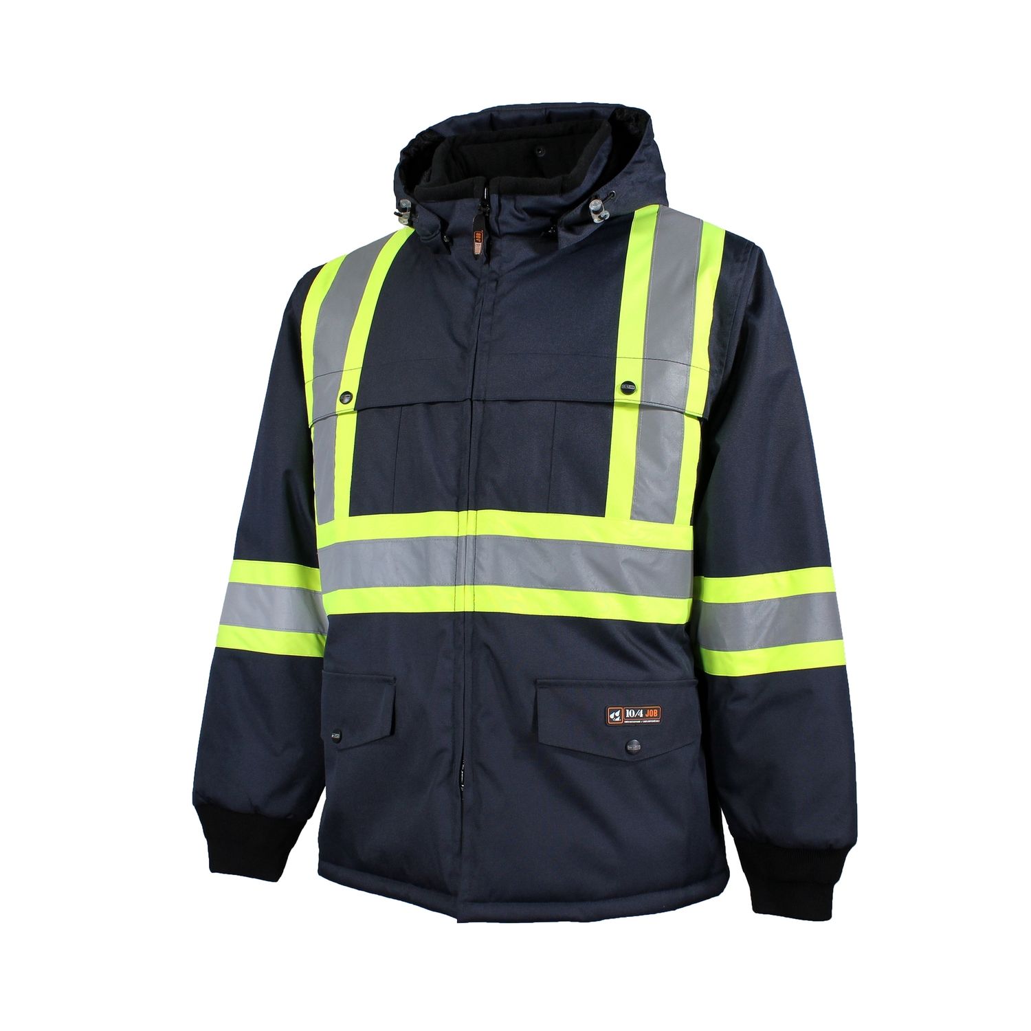 JACKET 10/4 892501REF NYLON 600 DOUB BANDE RÉFLÉCHISSANTE, Couleur: MARINE, Grandeur: XS