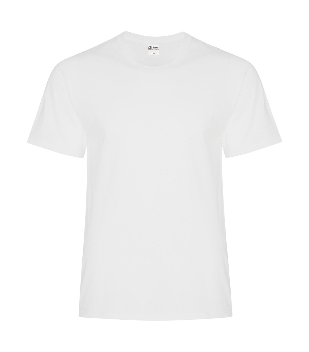 T-shirt ATC ATC5050 50/50 coton/polyester, Couleur: Blanc, Grandeur: XS