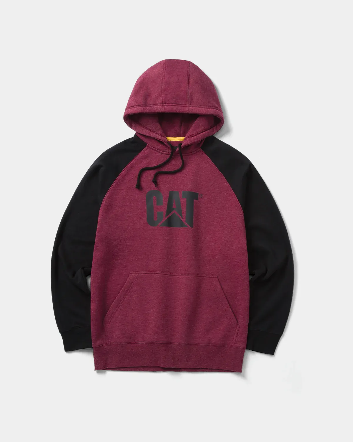 Hoodie CATERPILLAR CAT1050024 manche raglan color block, Couleur: Bourgogne/Noir, Grandeur: M