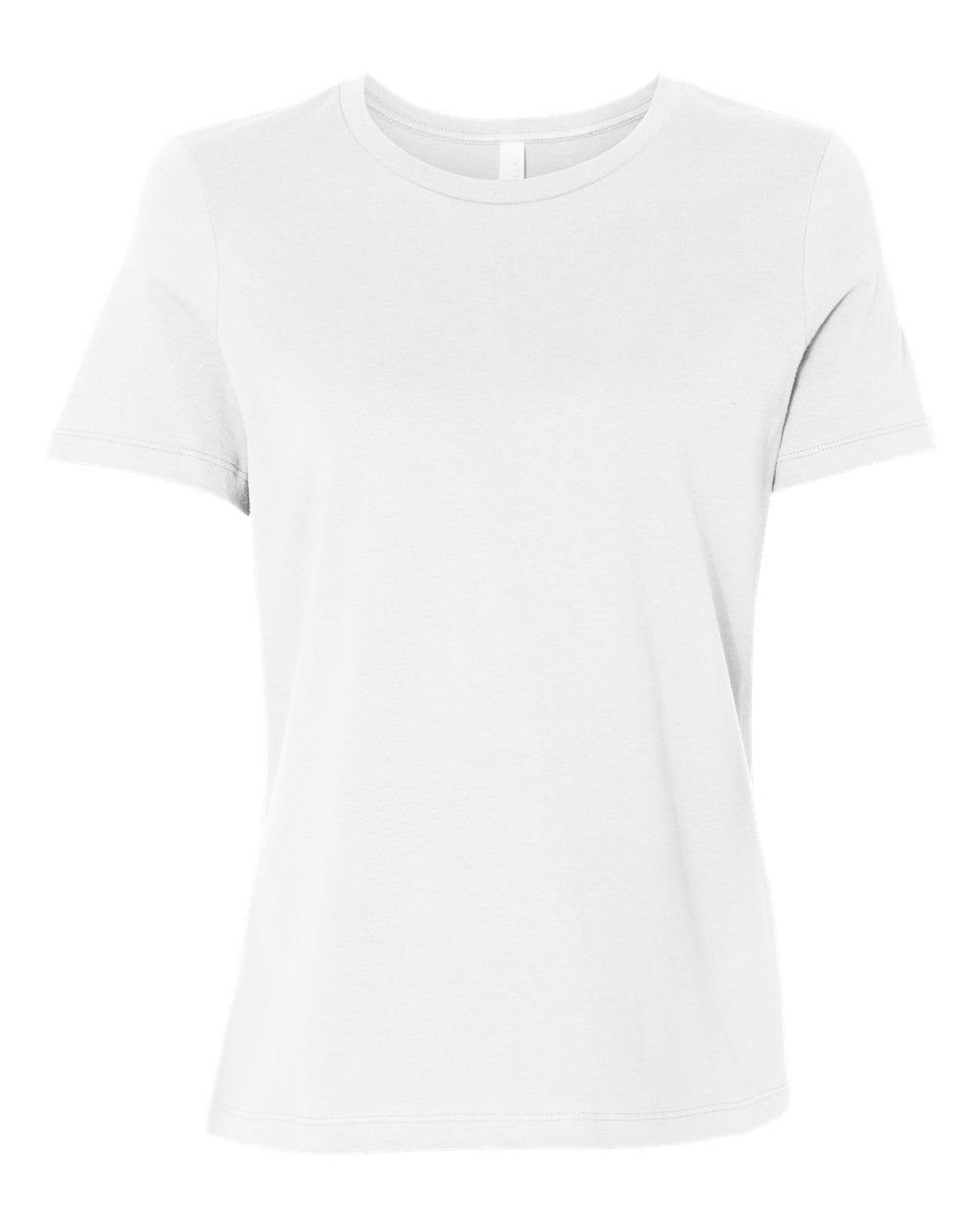 T-Shirt Bella Canva 6400 pour femmes, Couleur: Blanc, Grandeur: M