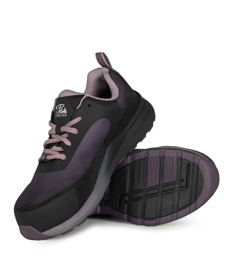 Souliers de travail Pilote et Filles PF6004 Léger, sans métal, Couleur: Prune, Grandeur: 10