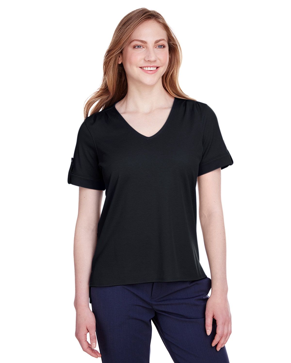 Top Devon and Jones DG20WB 61% polyester 39% coton, Couleur: Noir, Grandeur: L