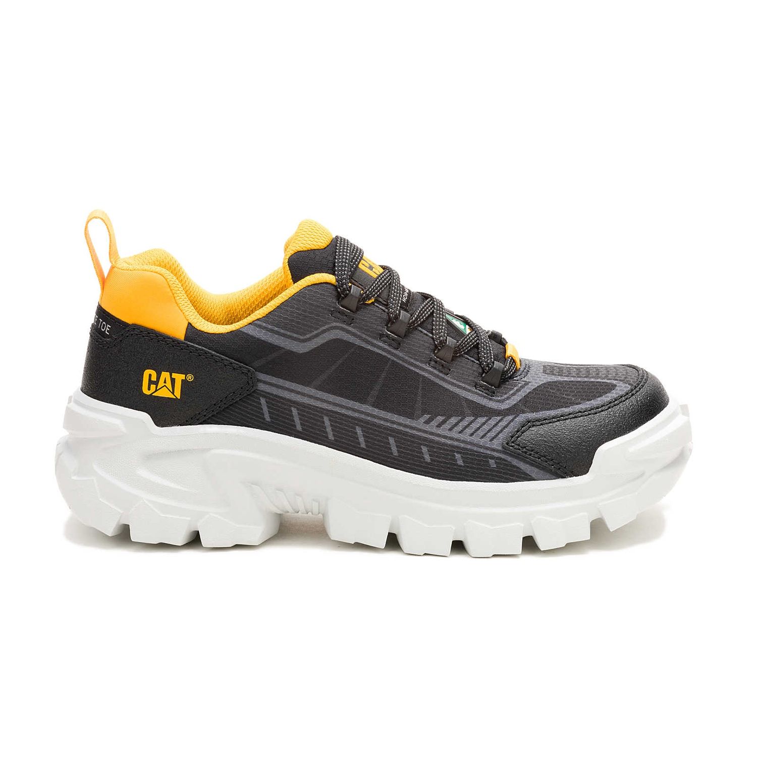 liquidation Chaussure de travail Caterpillar P312256 Pointe composite, Couleur: Noir/Jaune, Grandeur: 5.5