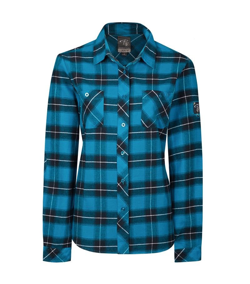 Chemise Pilote et Filles PF470 100% coton brossé, Couleur: Bleu, Grandeur: L