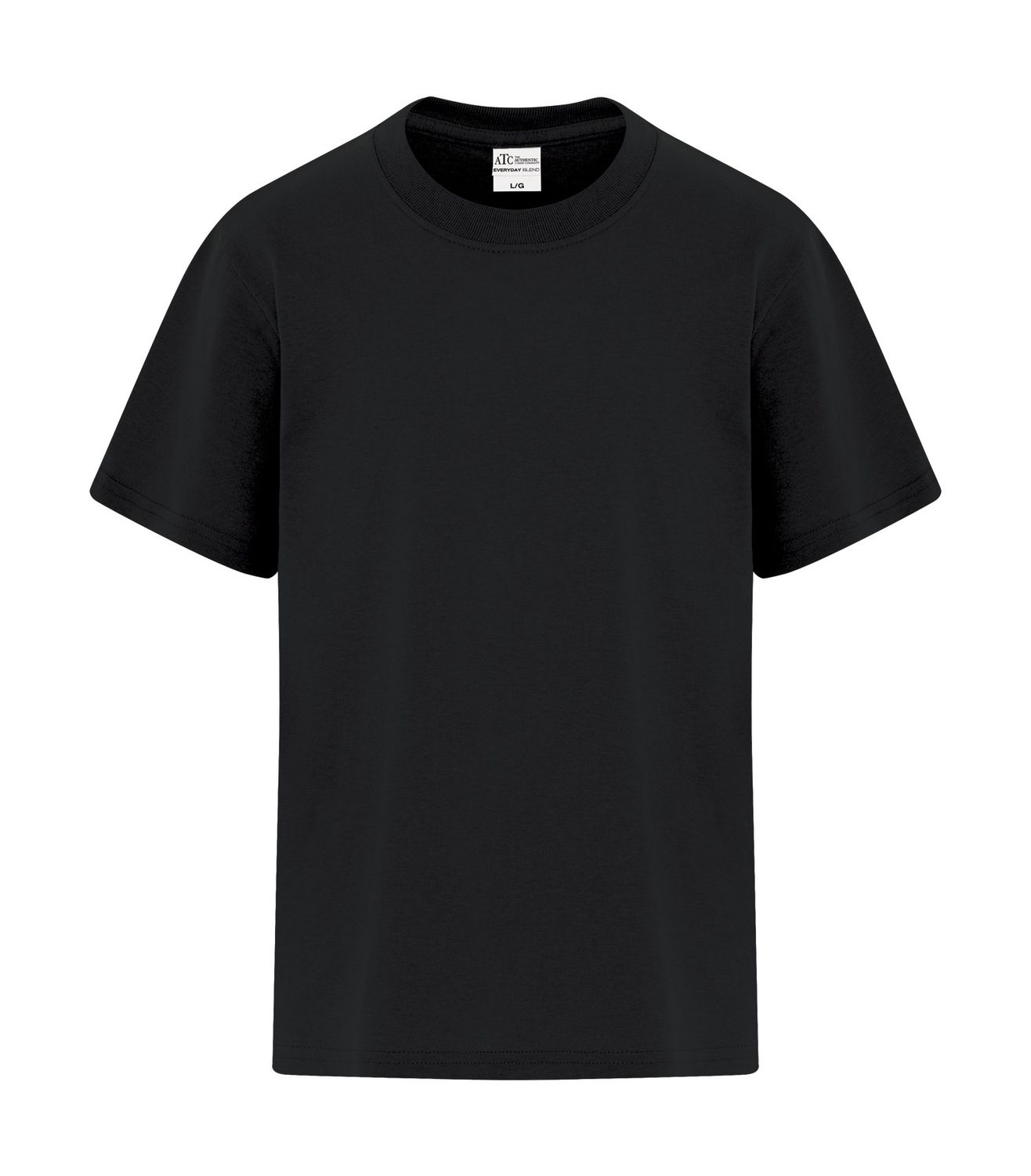 T-shirt ATC™ ATC5050Y 50/50 coton/polyester, Couleur: Noir, Grandeur: L