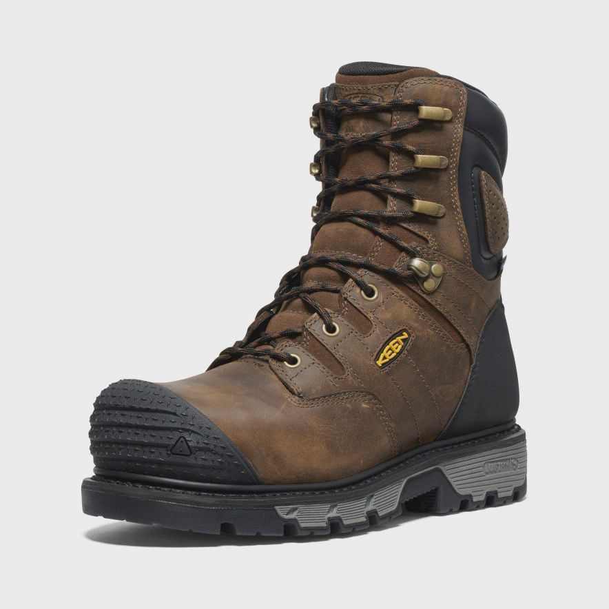 *Solde* Bottes de travail KEEN CSA Camden 8 Imperméable, Couleur: Brun, Grandeur: 10