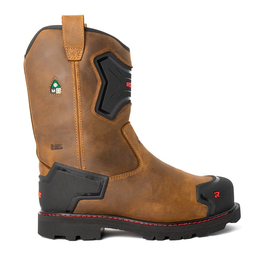 Bottes de travail ROYER 8969RT Pull-on Wellington 10 pouces, Couleur: Brun, Grandeur: 10
