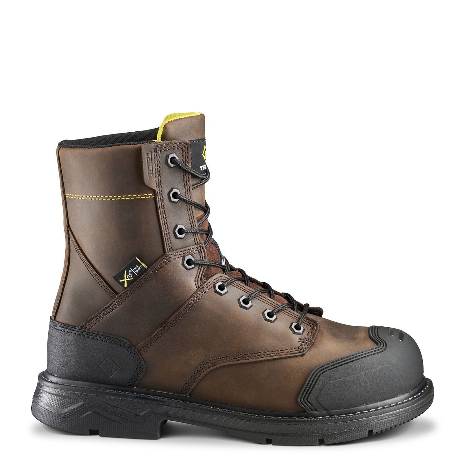 BOTTE TERRA 839KDB CAP ALU SEM COMPO MÉTATARSE INTERNE PATTON, Couleur: Brun, Grandeur: 10