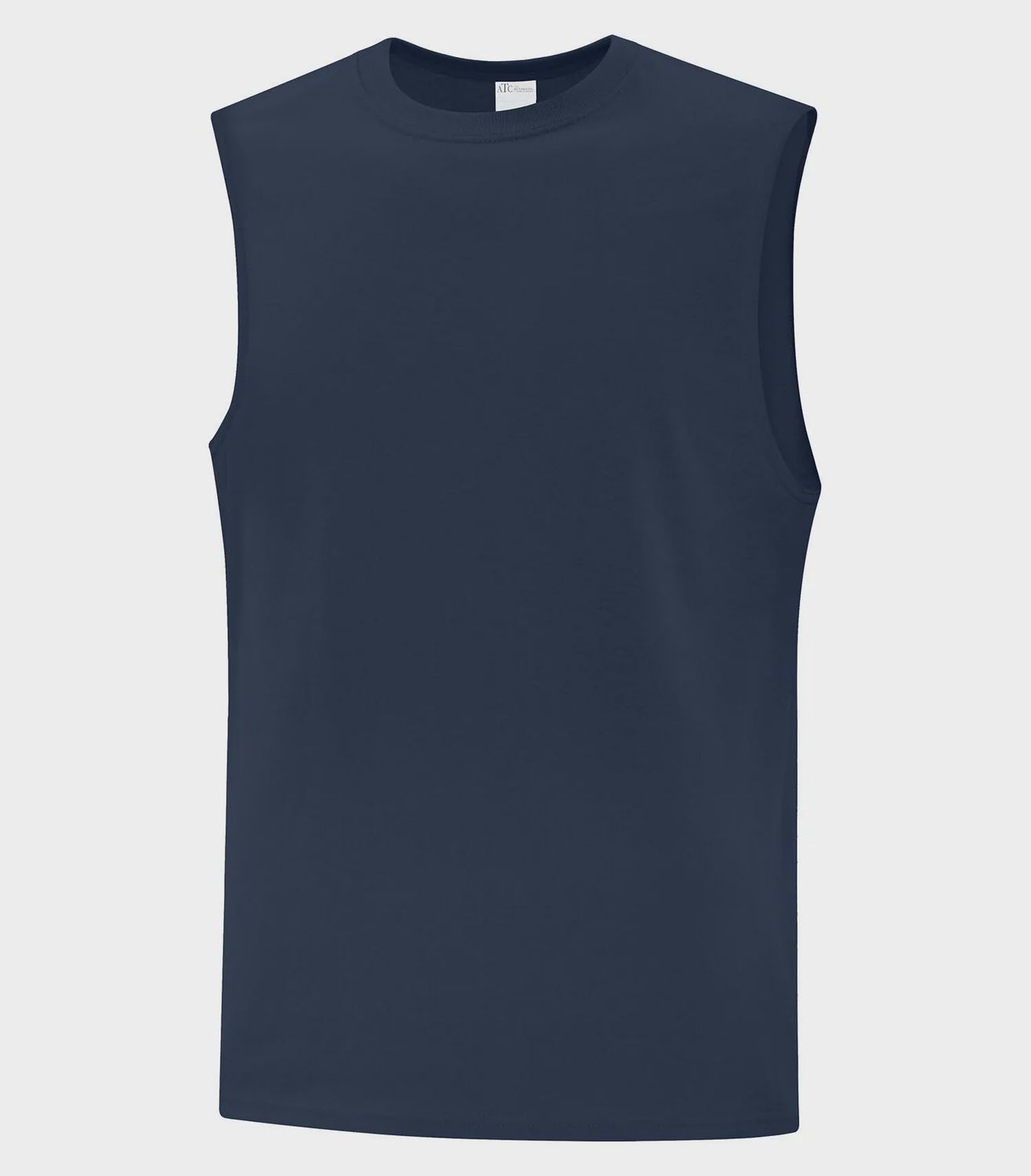 T-shirt sans manches ATC 100% coton ATC1002, Couleur: Marine, Grandeur: L, Longueur: REG