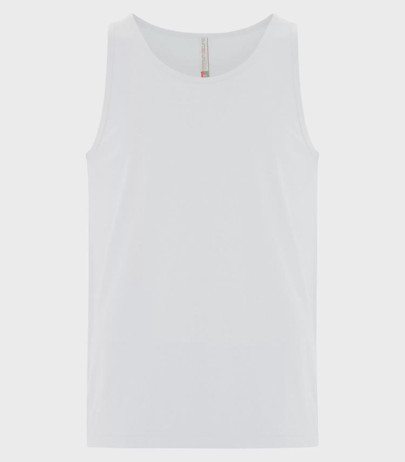 T-shirt sans maches ATC 100% coton homme ATC8004, Couleur: Blanc, Grandeur: L, Longueur: REG