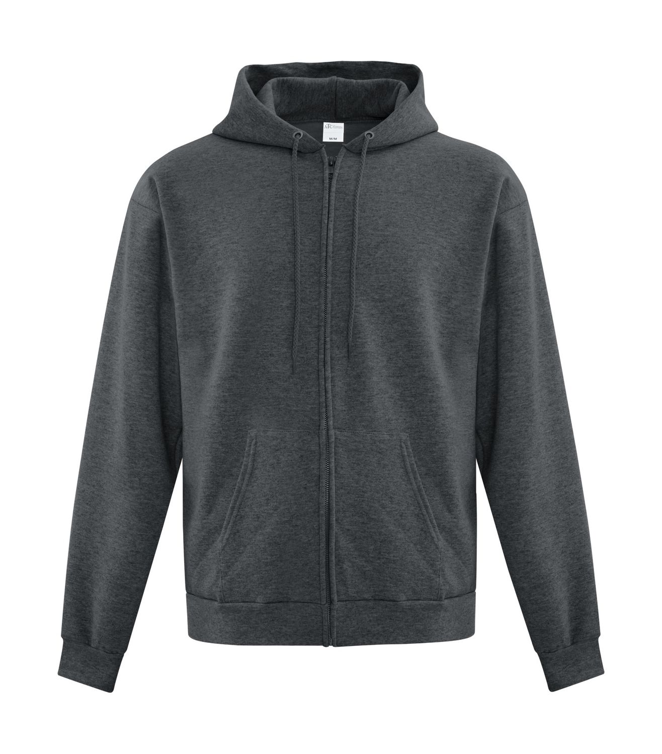 Hoodie ATC™ ATCF2600 50/50 coton/polyester, Couleur: Gris foncé chiné, Grandeur: L