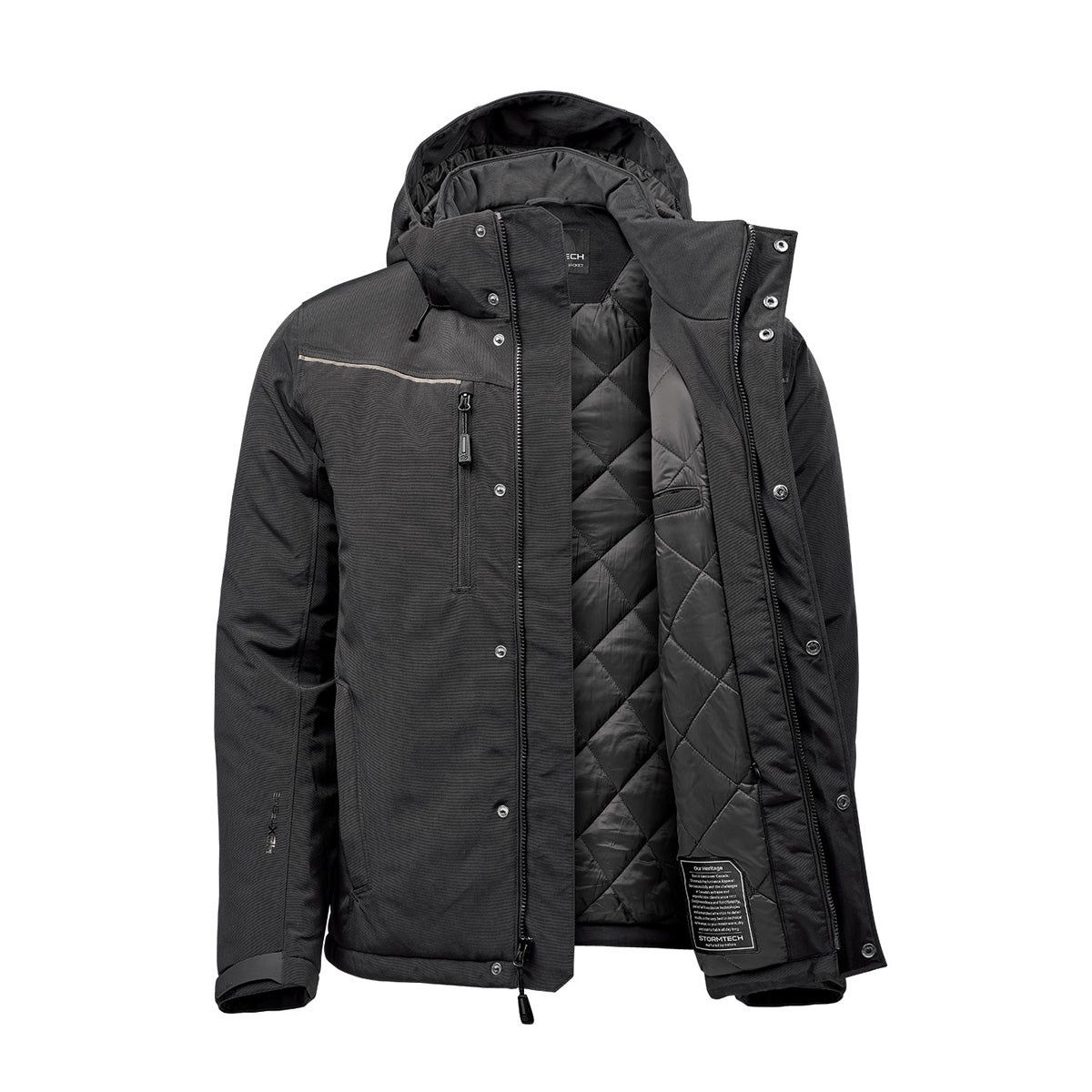 Manteau Stormtech Canada Retail HDK-1 Imperméable Isolé, Couleur: Noir/Granite, Grandeur: L