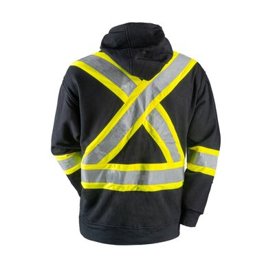 Hoodie 10/4 Job 25430REF à Capuche avec Bandes Réfléchissantes.