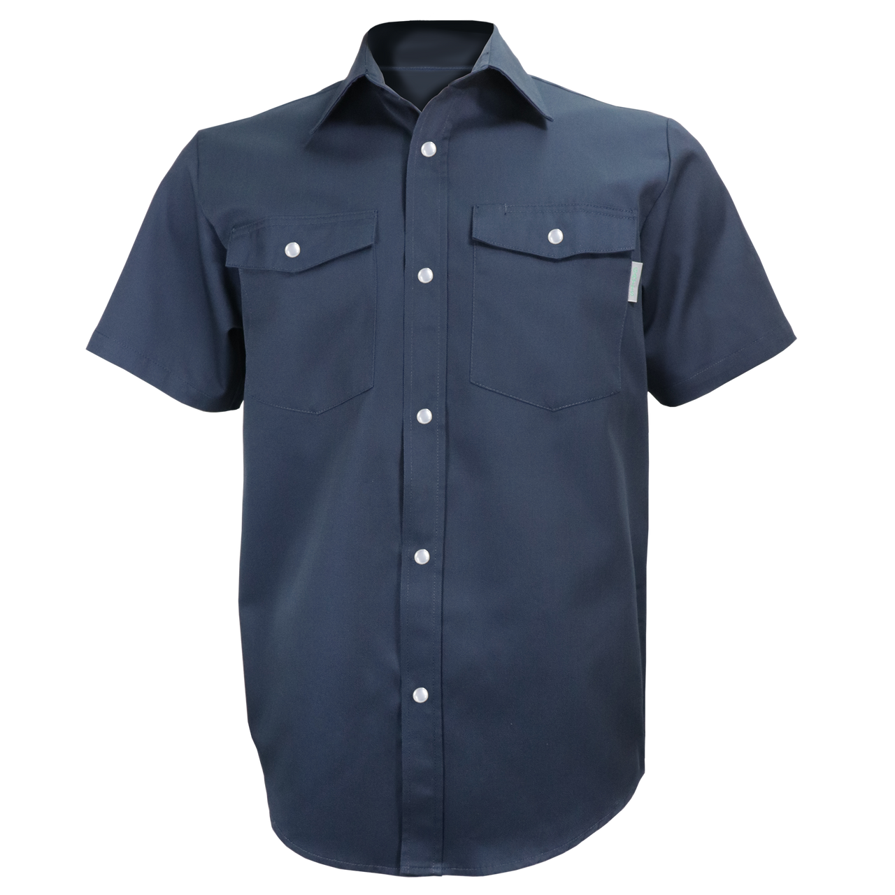 Chemise GATTS 650S manche courte snaps twill 5,5 oz, Couleur: Marine, Grandeur: 2XL