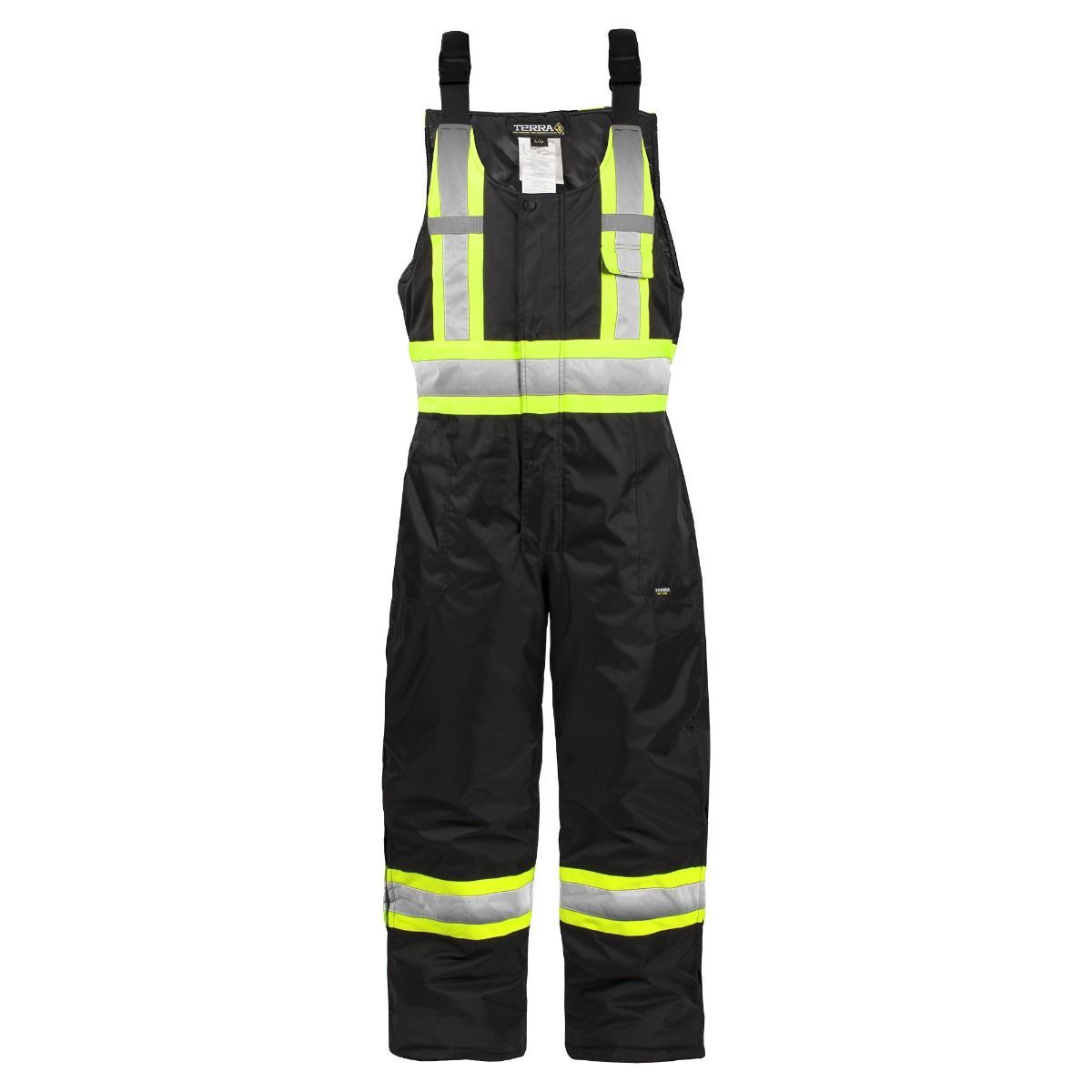 Salopette Terra 116507 Haute visibilité doublée, Couleur: Noir, Grandeur: 2XL