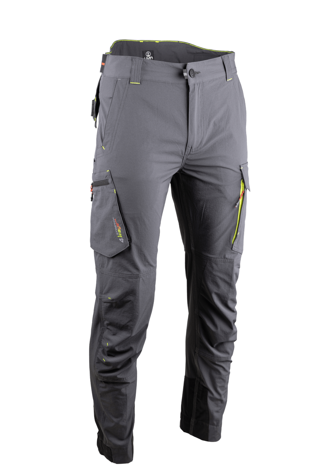 Pantalon de travail Hugo Strong 825331-110 tissu ripstop extensible 4 voies, Couleur: Gris, Grandeur: 34, Longueur: 31