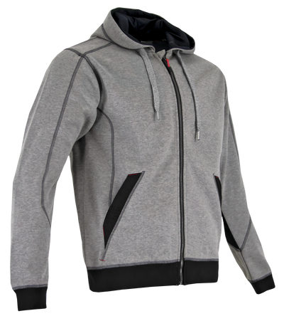 *Solde* Veste Hugo Strong 825326-110 Capuche doublée, Couleur: Gris chiné, Grandeur: 2XL